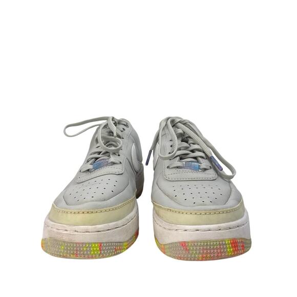 Nike Air Force 1 Jester Gray Floral Print Lace Up Low Top Sneakers Shoes Size 10 - Picture 2 of 9